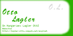 otto lagler business card
